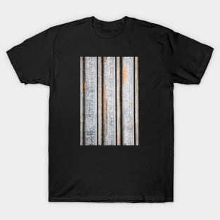 Grunge Grey Rusty Metal Fence T-Shirt